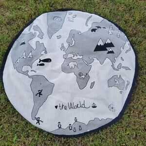 53" Adventure World Map Pattern Baby Crawling Mat / Round Rug